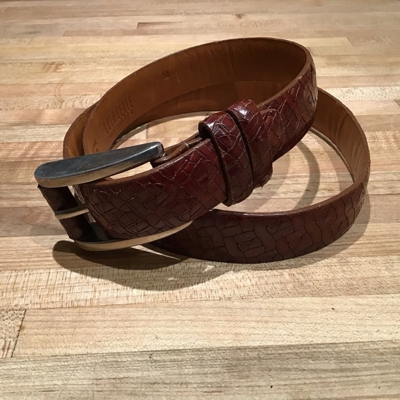Lafayette 148 New York leather made in USA belt made in Italy buckle. Vintage? - Picture 1 of 9